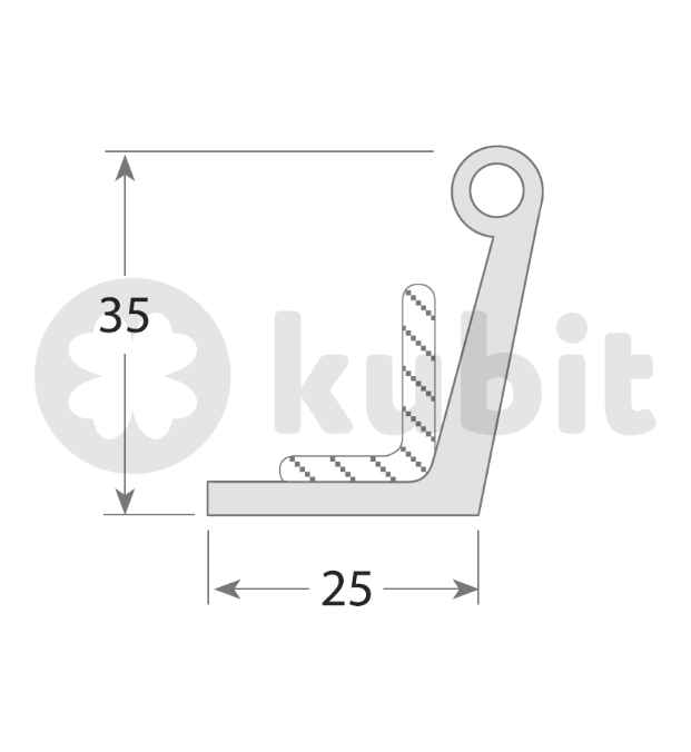 Burlete de Arrastre 240 Caffsa para Puertas Frigoríficas