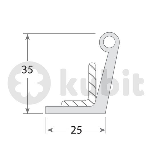 Burlete de Arrastre 240 Caffsa para Puertas Frigoríficas