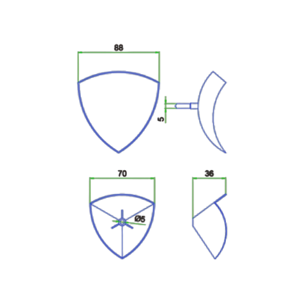 Unión Angular Triple INJ-59 EX-14 - CASTEL